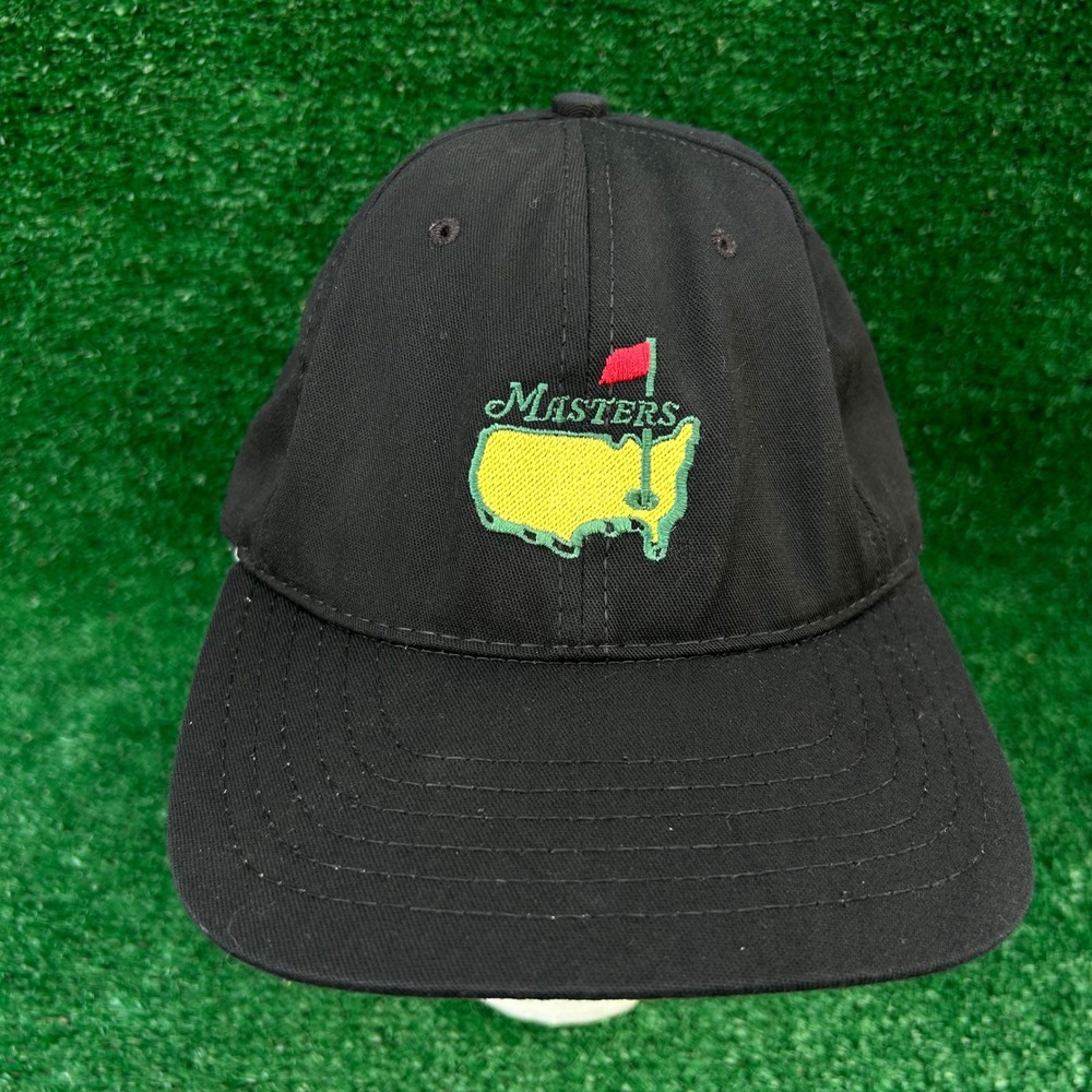 Y2K Masters Tournament Golf Hat ADJ Leather Strapback Augusta National Cap